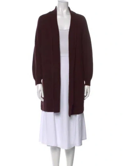 Pre-owned Cuyana Cashmere Open Front Sweater In Brown