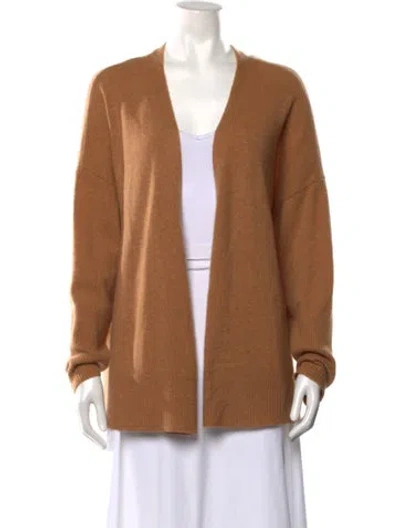 Pre-owned Cuyana Cashmere Open Front Sweater In Brown