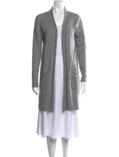 Pre-owned Cuyana Cashmere Open Front Sweater In Grey