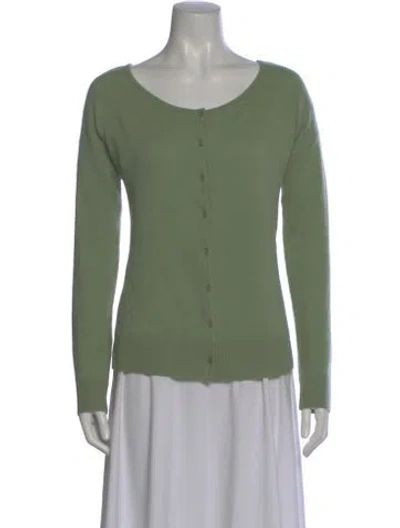 Pre-owned Cuyana Cashmere Scoop Neck Sweater In Green