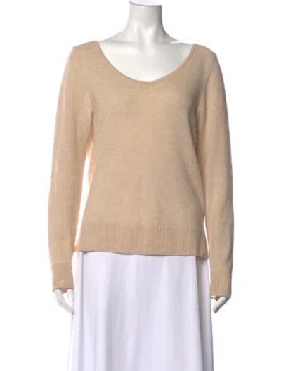 Pre-owned Cuyana Cashmere Scoop Neck Sweater In Neutral