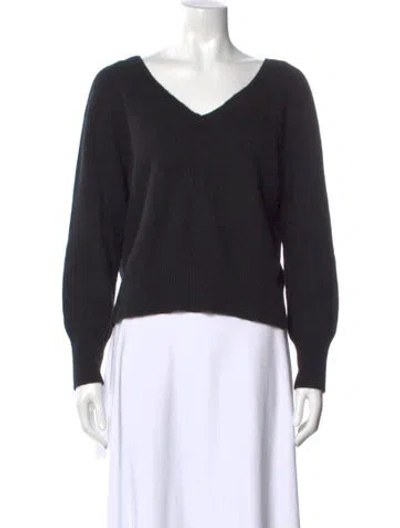 Pre-owned Cuyana Cashmere V-neck Sweater In Black