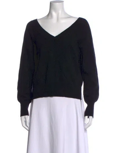Pre-owned Cuyana Cashmere V-neck Sweater In Black