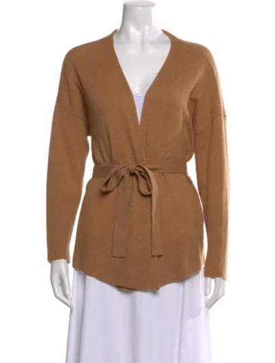 Pre-owned Cuyana Cashmere V-neck Sweater In Brown