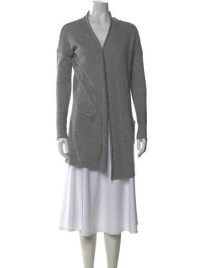 Pre-owned Cuyana Cashmere V-neck Sweater In Gray