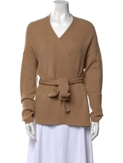 Pre-owned Cuyana Cashmere V-neck Sweater In Neutral