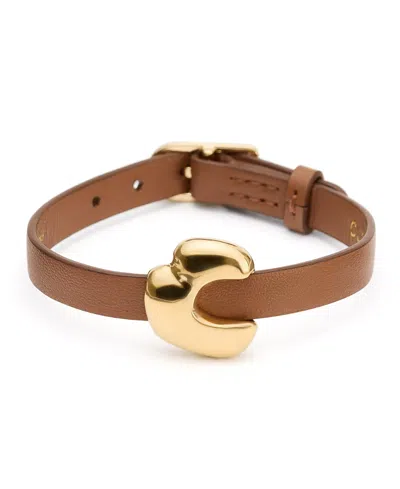 Cuyana Celestia Leather Bracelet In Brown