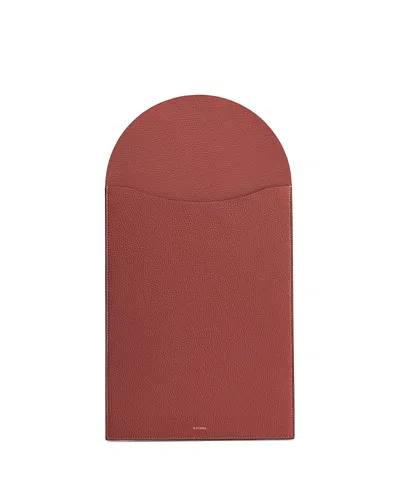 Cuyana Convertible 14" Leather Laptop Sleeve In Purple