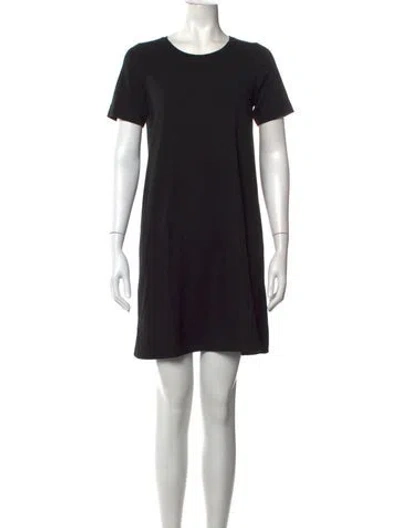 Pre-owned Cuyana Crew Neck Long Dress In Black
