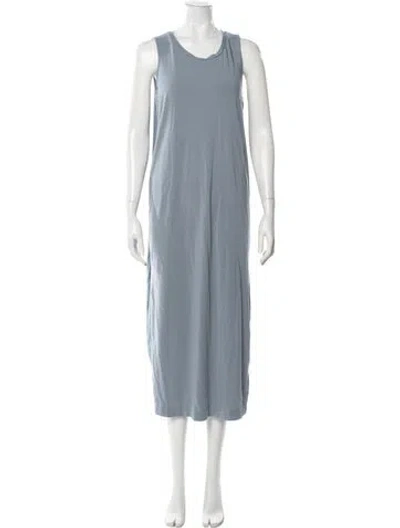 Pre-owned Cuyana Crew Neck Long Dress In Blue