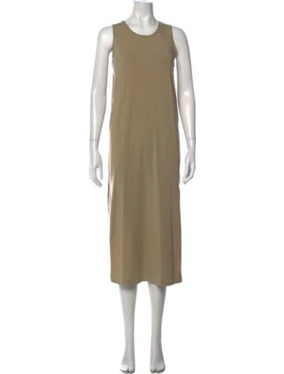 Pre-owned Cuyana Crew Neck Long Dress In Neutrals