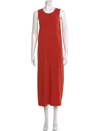 Pre-owned Cuyana Crew Neck Long Dress In Orange