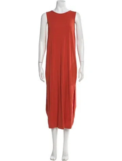 Pre-owned Cuyana Crew Neck Long Dress W/ Tags In Orange