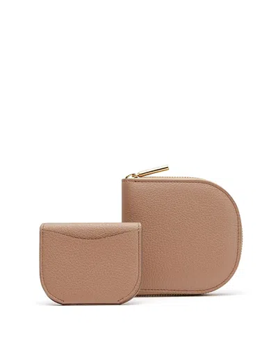 Cuyana Duo Small Zip Wallet In Brown
