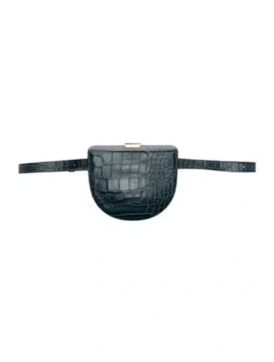 Pre-owned Cuyana Embossed Leather Belt Bag In Blue