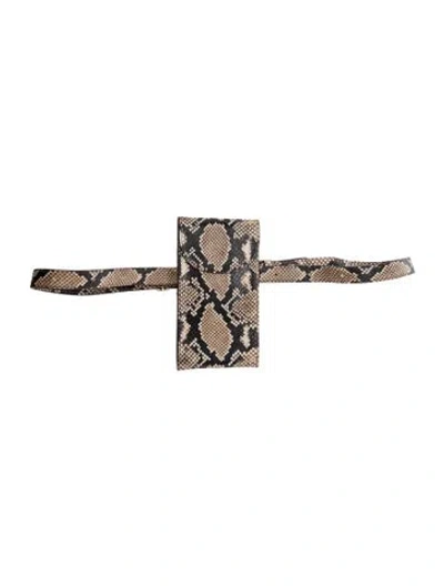 Pre-owned Cuyana Embossed Leather Belt Bag In Neutrals