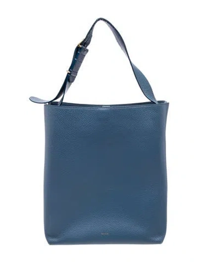 Pre-owned Cuyana Leather Bucket Bag In Blue