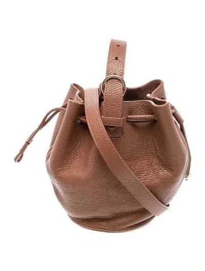 Pre-owned Cuyana Leather Bucket Bag In Brown