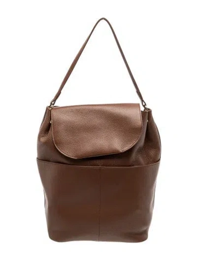 Pre-owned Cuyana Leather Bucket Bag In Brown
