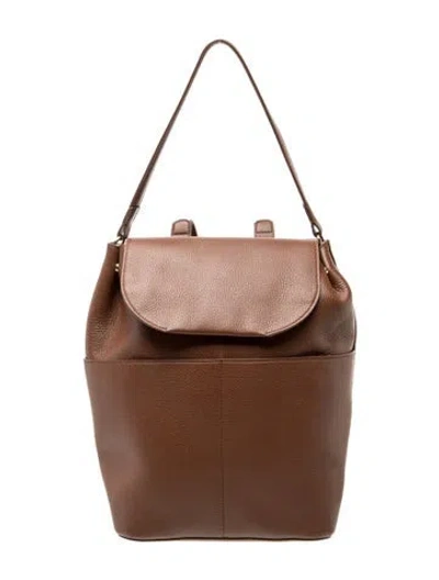 Pre-owned Cuyana Leather Bucket Bag In Brown