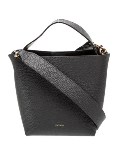 Pre-owned Cuyana Leather Bucket Bag Mini In Gray