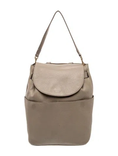 Pre-owned Cuyana Leather Bucket Bag In Neutral