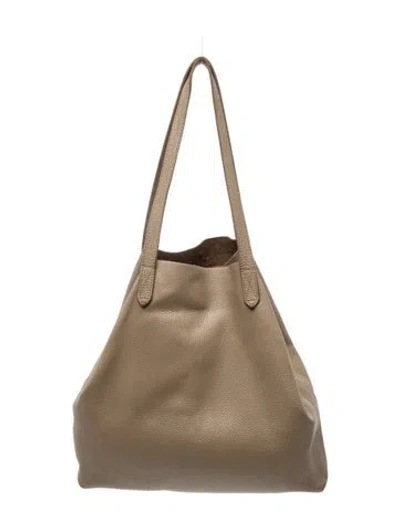 Pre-owned Cuyana Leather Bucket Bag In Neutral