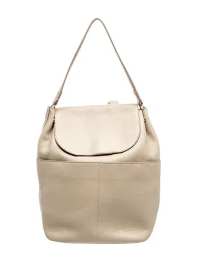 Pre-owned Cuyana Leather Bucket Bag In Neutral