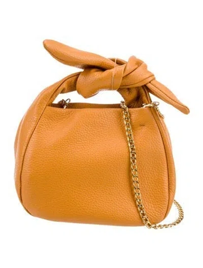 Pre-owned Cuyana Leather Bucket Bag In Orange