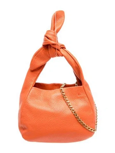 Pre-owned Cuyana Leather Bucket Bag In Orange