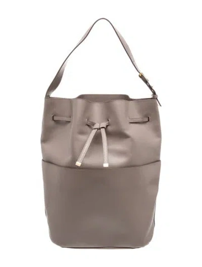 Pre-owned Cuyana Leather Bucket Bag In Purple