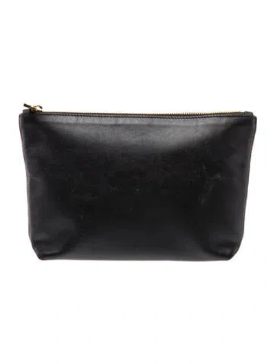Pre-owned Cuyana Leather Clutch In Black