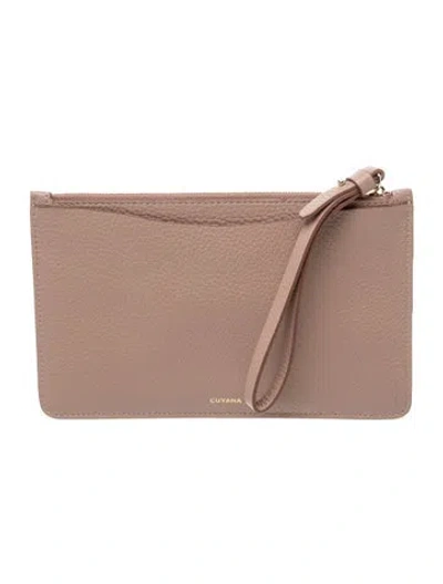 Pre-owned Cuyana Leather Clutch In Brown