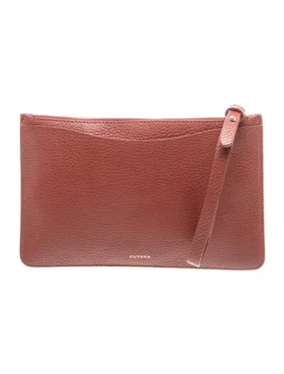 Pre-owned Cuyana Leather Clutch In Brown