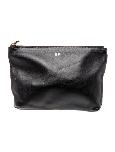 Pre-owned Cuyana Leather Clutch In Grey