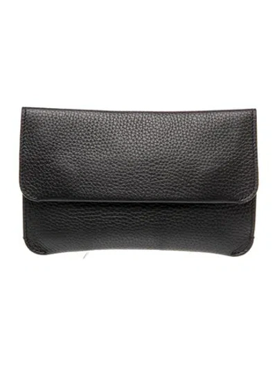 Pre-owned Cuyana Leather Clutch In Grey