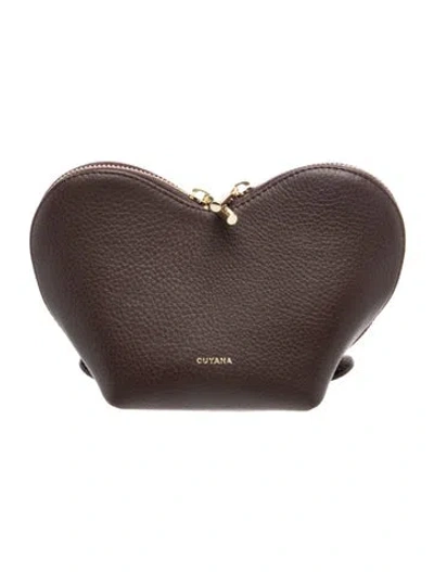 Pre-owned Cuyana Leather Clutch In Grey