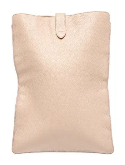 Pre-owned Cuyana Leather Clutch In Neutrals