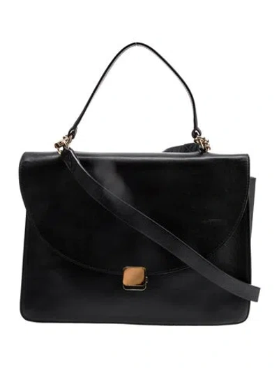 Pre-owned Cuyana Leather Crossbody Bag In Black