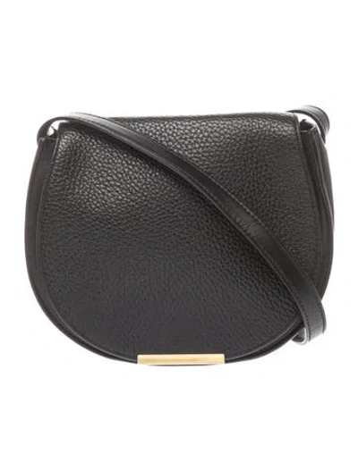 Pre-owned Cuyana Leather Crossbody Bag In Black