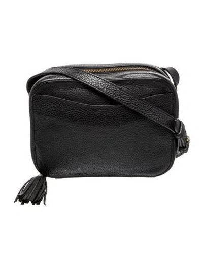 Pre-owned Cuyana Leather Crossbody Bag In Black