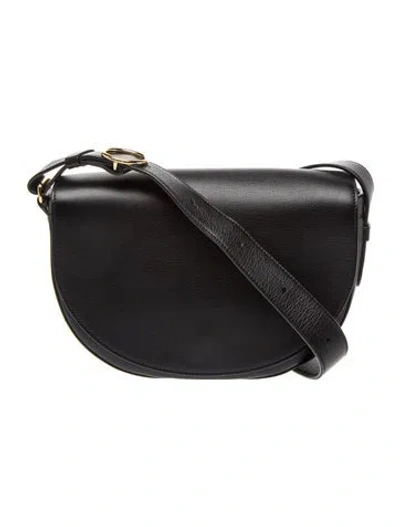 Pre-owned Cuyana Leather Crossbody Bag In Black