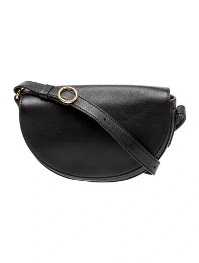 Pre-owned Cuyana Leather Crossbody Bag In Black