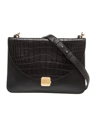 Pre-owned Cuyana Leather Crossbody Bag In Black