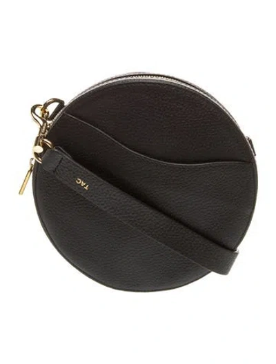 Pre-owned Cuyana Leather Crossbody Bag In Black