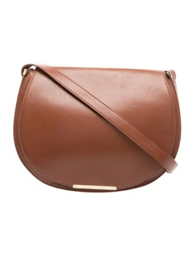 Pre-owned Cuyana Leather Crossbody Bag In Brown