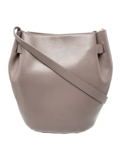 Pre-owned Cuyana Leather Crossbody Bag In Grey