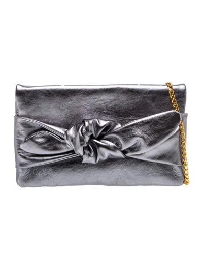 Pre-owned Cuyana Leather Evening Bag In Gray
