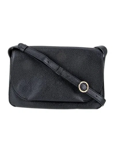 Pre-owned Cuyana Leather Messenger Bag In Black