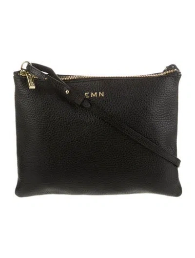Pre-owned Cuyana Leather Messenger Bag In Black